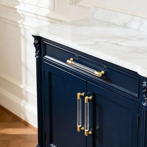 Brass And Clear Acrylic Kitchen Cabinet Pulls 7 Inch Center To Center Hole 4 Pack Gold And Clear Elegant Drawer Handles