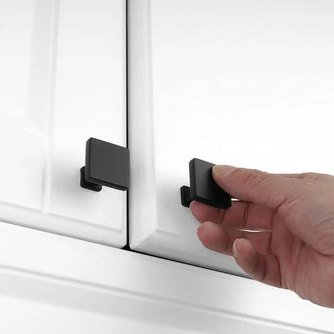 Matte Black Cabinet Knobs Set Of 10 Square Single Hole Pulls Built To Last For Kitchens And Bathrooms Durable Metal Hardware That Stays Rugged In Humid Environments Fits Standard Cabinets Easy Install on white cabinet doors