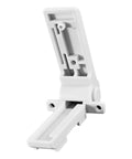 RV Refrigerator Freezer Compartment Door Hinge Replacement For RM6270 RM6271 RM6275 RM8461 And 2412125011 shown in white plastic close-up