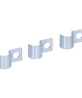 20 Pack Single Hole Pipe Clamps For 8mm Pipes Zinc Plated Stainless Steel Clips With Smooth Burr Free Inner Ring displayed in row