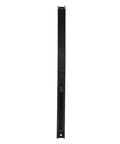 Vertical view of the Two Pack Barn Door Soft Close Kit Hole Free Version Sliding Hardware with Spring Damper in black.