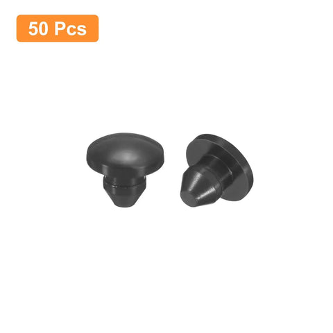 50 Pieces Black Silicone Snap Fit Hole Plugs For 4 5mm Tubing And Furniture End Caps Industrial Grade Waterproof Rubber Stoppers, set includes two plugs