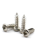 Close-up of 200 Piece Carbon Steel Cross Pan Head Self Tapping Screws Kit M1 Through M2 With 7mm Length Assorted Small Fasteners