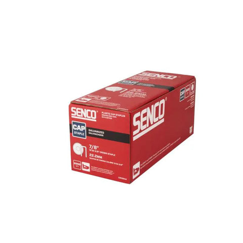 Heavy Duty One Eight Gauge Cap Staples For Pneumatic Staplers In A Killer Two Thousand Pack, 7/8in size. Galvanized for durability.