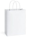 25 Pack White Gift Bags With Handles, 8 x 4.25 x 10.5 Inch Kraft Paper Gift Bags For Gifts And Shopping, Eco Friendly Recyclable Kraft Bags