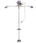 Heavy Duty One Eighth Horsepower 55 Gallon Pneumatic Drum Mixer With Adjustable Bracket For Paint And Coatings, showing adjustable bracket and air propeller stirrer