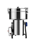 Beast 2000g Stainless Steel Electric High Speed Grain Grinder Mill front view displayed against white background.
