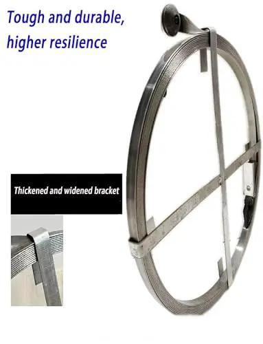 Heavy Duty Steel Drain Snake Strip Five Centimeters Wide Sixty Five Feet Long For Stubborn Sewer Clogs, detailed tough bracket design.