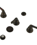 Magellan KB325 Three Handle Bidet Faucet With Brass Pop Up Drain in Oil Rubbed Bronze ADA Compliant, top view spread out