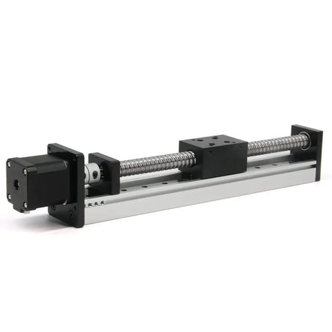 200mm Linear Rail Guide System Workhorse with SFU1605 Ballscrew and Nema 17 Stepper Motor, metal build for CNC machining.