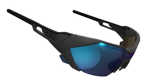 Vision Type E Safety Glasses With Anti Fog, Scratch Resistant Lenses, Blue Mirror Lens Half Frame Eyewear Adjustable Outdoor Work