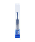 Solid carbide thread end mill, 1/4 in shank, 0.018 in cutting diameter, 20-56 TPI, 4-flute, blue protective cap