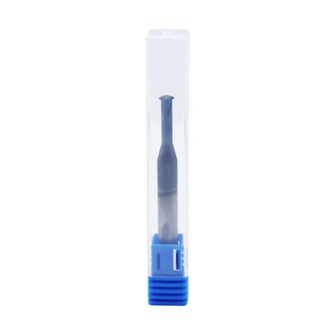 Solid carbide thread end mill, 1/4 in shank, 0.018 in cutting diameter, 20-56 TPI, 4-flute, blue protective cap