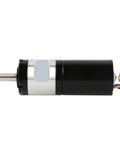 Industrial Heavy Duty Brushless DC Planetary Gear Motor 12V And 24V With Built In Drive For Automation Machinery side view with shaft and wires