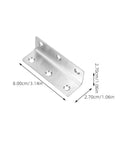 8 Pack Stainless Steel L Shaped Corner Brackets For 90 Degree Furniture And Cabinet Support, Heavy Duty Triangular Braces