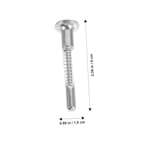 Close-up of iron spring-loaded pin from Spring Loaded Plunger Pins Crib Latch Replacement Kit No Fuss Easy Install Durable Iron Hardware 6 Pack