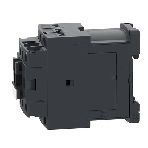 Side view of DPE18BL Easy TeSys 24VDC Coil Contactor with screw clamp terminals for HVAC, industrial control applications.