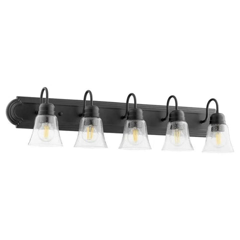 Five Light Vanity Light With Faux Alabaster Glass In Oiled Bronze Finish For Bathroom Vanity Dope Yet Durable Fixture Built To Last