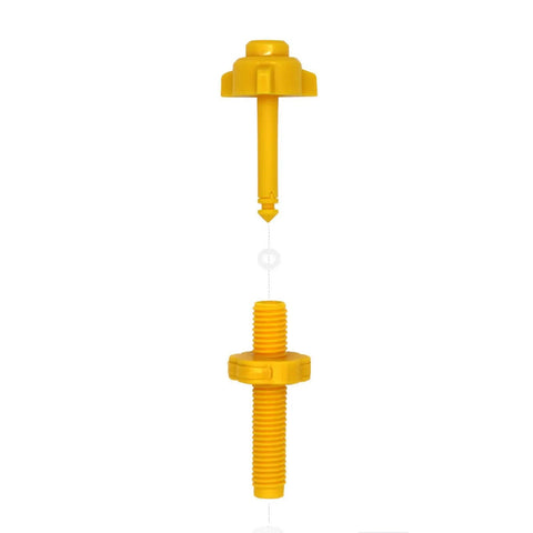 Windshield Crack Repair Kit for Cars, Quick Glass Fix Tool showing yellow resin applicator parts in detail for chip repair