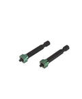 Magnetic Driver Bits Set No 2 Square 2 Pack With 1 Quarter Inch Quick Change Shaft Impact Ready Patented Magnetic Collar Black Oxide Finish