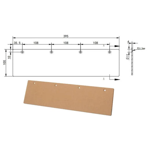 Heavy Duty Router Table Rail Coping Sled For Cabinet Doors And Drawer Fronts with detailed measurement diagram