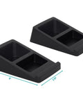 Tilted Wedge Desktop Speaker Stands Pair for Small Speakers, Dope Anti-Vibration Design, 15 Degree Tilt, Durable Thermoplastic Rubber