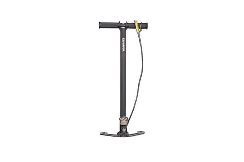 PCP Air Pump 3-Stage High Pressure Hand Pump For Airguns Up To 3600 PSI, showing stainless steel shaft and pressure gauge