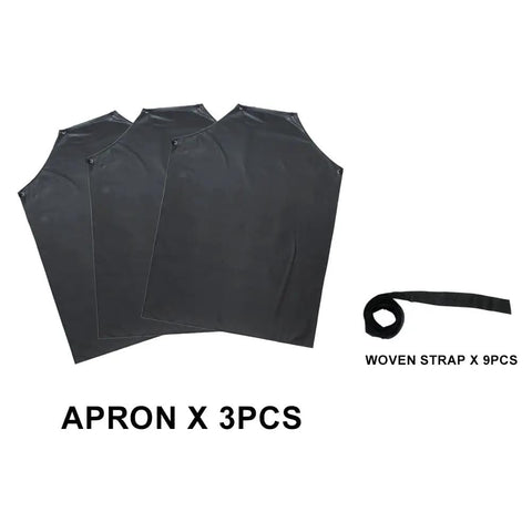 Heavy Duty Black PVC Apron For Kitchen And Workshop Chemical Resistant Waterproof Gear With Extra Long Straps Plus Size Three Pack Tough As Nails Protection No Sweat Cleanup