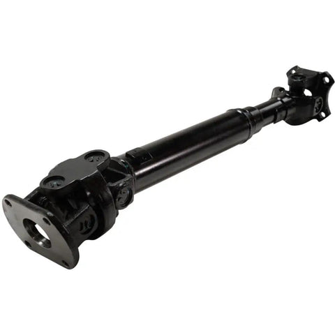 Heavy Duty Rear Drive Shaft Support Bracket For Ford Bronco 1990 To 1996 displays a steel driveshaft with strong black finish.