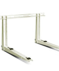 Heavy Duty Steel Wall Condenser Bracket With Sliding Cross Bar, Powder Coat Finish, White, 500 Pound Capacity For HVAC Condensers And Equipment Mounting