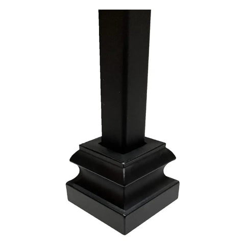 Flat Base Baluster Shoes For Half Inch Square Railings With Screws Satin Black Finish Set Of 30 Easy Install No Frills Look