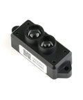 TFmini S Lidar Sensor 0.1 to 12 Meters ToF Laser Ranging Module, black casing with dual lenses, front view
