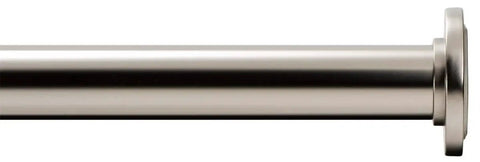 Heavy Duty Spring Tension Curtain Rod for Windows or Shower, Adjustable 54 to 90 Inches, Satin Nickel Finish, Rustproof Metal Rod With Solid Finials