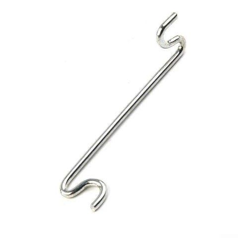 Close-up of a single stainless steel spring from Three Pack Governing Spring For EY20 And RGX2400 Generators Carburetor Linkage Replacement