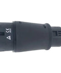 J1772 To IEC 62196-2 Type 1 To Type 2 EV Charger Adapter, black, side view, weather resistant, for Type 2 EVs and Type 1 stations.