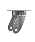 Heavy Duty Rock Solid 6 Inch Swivel Kingpinless Caster Fork Yoke Rig Frame showing a sturdy steel yoke for heavy loads.