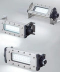 Rock Solid Led Flood Light For Hazardous Locations With Wide 24V DC To 240V AC Input 19W Heavy Duty Industrial Sealed Lamp IP65 Rated Top Notch Garage And Warehouse Beast, showing three views of the rugged design.