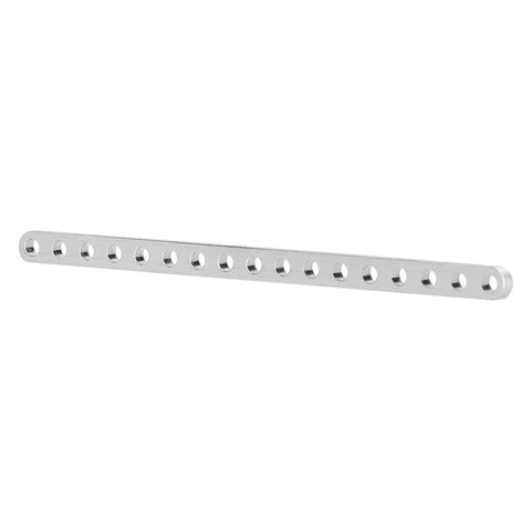 Stainless Steel Straight Brace And Mending Plate Connector For Flat Beams 88 To 280mm With Countersunk Holes And Round Ends For Furniture DIY Projects Beefy Frame Repairs, silver straight brace with multiple countersunk holes