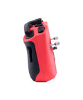 Side view of Pocket Crush 2.4GHz ELRS Hall Gimbal Transmitter Remote Control, Ultra Portable Foldable Radio, Cherry Red, Compact Design