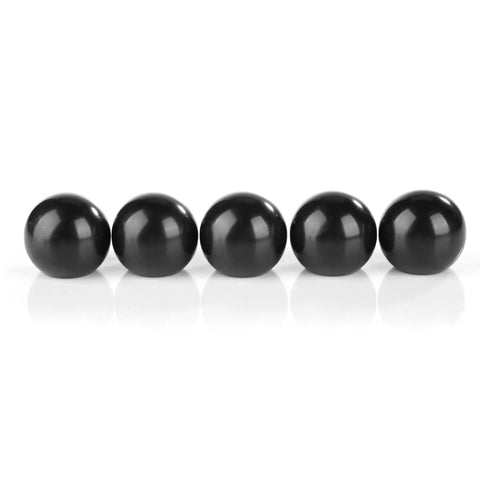 Front view of M8 Female Thread Ball Knob Set 5 Pack 32mm Diameter Polished Bakelite Round Machine Knobs For Handles And Tool Replacement.