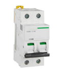 Top Shelf Professional Grade Two Pole Miniature Circuit Breaker Featuring Type C Curve Rating And 2 Amp Capacity. Compact dual pole design.