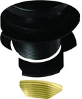 No Sweat Matte Black Bathtub Drain Conversion Adapter And Sturdy Converter Bracket Designed For Fast Swap Bathroom Plumbing Installations And Sweet Upgrades, showing matte black adapter and brass conversion piece.