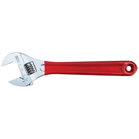 Adjustable Drive Wrench With Extra Capacity Jaw For Big Jobs Forged Alloy Steel Construction High Polish Chrome Finish, 12 Inch