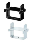 Heavy Duty Leaf Spring Clamp Kit For Trucks Campers And Trailers, 2 5 Inch Stainless Steel Spring Support Clamps Enhances Stability Control And Axle Performance Super Durable Silver Finish Upgrade Your Ride Today. black and silver stainless steel leaf spring clamp kit, two-piece view