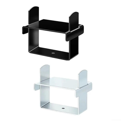 Heavy Duty Leaf Spring Clamp Kit For Trucks Campers And Trailers, 2 5 Inch Stainless Steel Spring Support Clamps Enhances Stability Control And Axle Performance Super Durable Silver Finish Upgrade Your Ride Today. black and silver stainless steel leaf spring clamp kit, two-piece view
