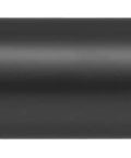 Close-up of the Sleek Modern Black Curtain Rod Set For Windows 48 To 86 Inches 1 Inch Telescoping Drapery Rod end cap finial.
