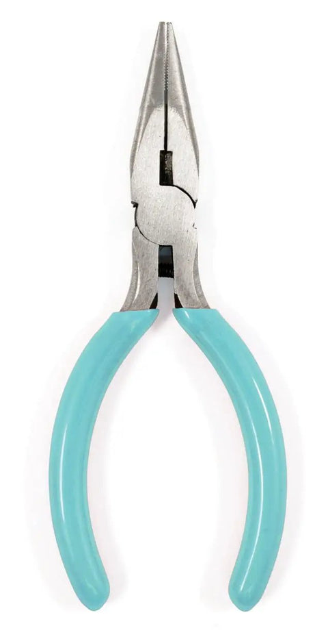 Teal Wire Cutters For Book Binding Tool, Pro Grade Heavy Duty Needle Nose Pliers For Cutting Metal Binding Wires And Bending Wire