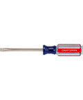 Slotted Screwdriver With Acetate Handle Three Sixteenth Inch By Four Inch Heat Treated Alloy Steel For High And Low Torque Tasks