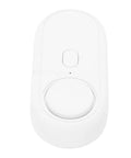 Glass Break Alarm Sensor 65-120 dB Range With Adjustable Sensitivity, Vibration Detector For Home Security Doors, No Brainer Install Anti Theft Alarm System, Real Time Alerts, Reduces False Alarms, Perfect For Windows And Doors, white plastic front view