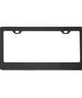 Legit Real Carbon Fiber License Plate Frame With Tight Weave Build And Comes Ready To Roll With Quality Fasteners, 31x16 cm size.